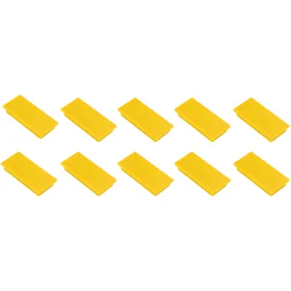 Franken Magnete Rechteckig, 10 Stück, Hochwertige Haftmagnete für Büro, Haushalt, Werkstatt, ideal für Whiteboards, Kühlschrank, Plantafeln oder Schaukästen, 23 x 50 mm, Gelb, HM2350 04