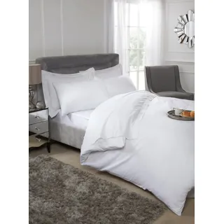 Emma Barclay T200 Bettbezug für Doppelbett, Weiß, 100% Baumwolle