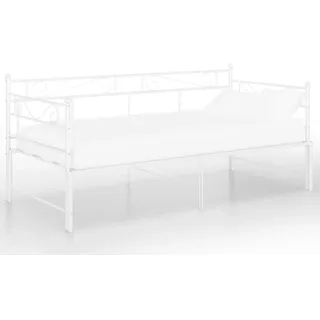 vidaXL Tagesbett Ausziehbar Weiß Metall 90x200 cm - Weiß