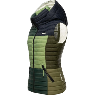 Steppweste NAVAHOO "Steppweste Shadaa Multikulti", Damen, Gr. XS, bunt (multicolour grün forest), Obermaterial: 100% Nylon NY.   100% Polyester PES., Westen Steppweste