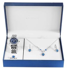 Excellanc Damen Geschenkeset mit Uhr, Halskette, Ring und Ohrringen - Schmuckset - (Muttertag, Geburtstag, Valentinstag,...)