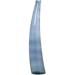 Bodenvase aus Glas in Blau, 20 x 20 x 100 cm