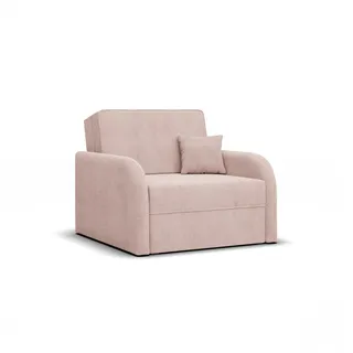 Sessel mit Schlaffunktion, Schlafsessel für Wohnzimmer, , Onega Stoff, 80cm, Rosa - Rosa