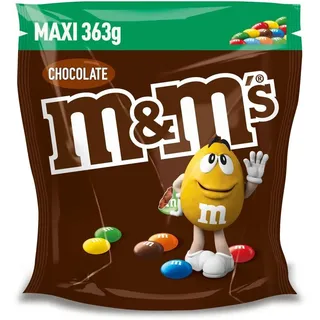 M&M’s Chocolate, Knackige Schokolinsen mit bunter Zuckerhülle als Süßigkeiten, Schokolade zum Teilen, 1 x 363 g, Snacks für Weihnachten oder als Adventskalender Süßigkeiten