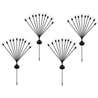 Lumisky LYRA LED-Solarfackeln mit Kugeln, warmweiß, Höhe 73 cm, 4 Stück