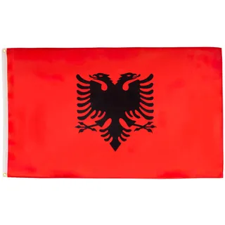 AZ FLAG Flagge Albanien 90x60 cm Fahne Albanische Polyester 100D 2 Ösen