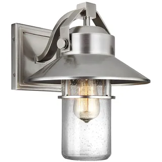 Licht-Erlebnisse Mabel Außenwandleuchte Maritim IP44 E27 Glas Laterne
