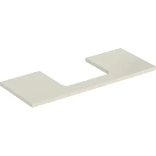 Geberit ONE Waschtischplatte, Ausschnitt mittig, für Aufsatzwaschtisch, 120x3x47cm, 505.285.00.4, Farbe: sand-grau lackiert hochglänzend