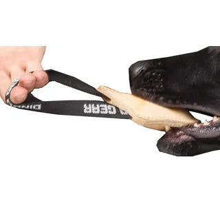 Dingo Gear Beisswurst echtes Leder handgefertigt, Robustes Spielzeug für Training und Spiel mit Hund Farbe Beige S00228