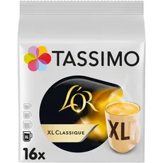 Tassimo L'OR XL Classique Coffee Pods (Pack of 5, Total 80 pods, 80 servings)