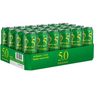 2,5 Original Radler naturtrüb, 24er Dosentray, EINWEG (24 x 0,5l)