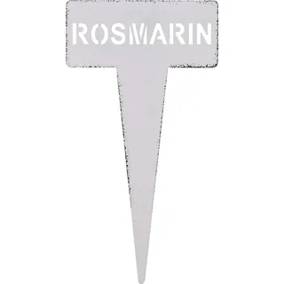 Kräuterstecker Rosmarin 15 cm Weiß