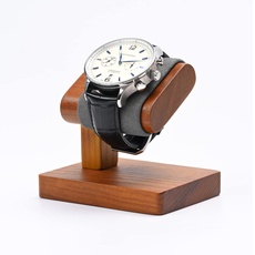 Oirlv Massivholz Einfacher Uhrenständer,Uhrenständer für Männer,Uhrenhalter aus Holz,Uhrenaufbewahrung,Geschenk für ihn(Dunkelgrau)