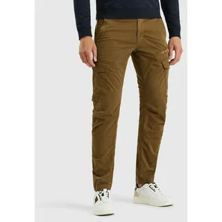 Cargohose PME LEGEND "Nordrop Stretch Twill", Herren, Gr. 44, Länge 30, braun (coffee liqueúr), Twill, Obermaterial: 97% Baumwolle, 3% Elasthan, unifarben, regular fit knöchellang, Hosen Cargohose, mit Logo Stickerei