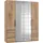 Drehtürenschrank Level by fresh to go 200 x 236 x 58 cm Braun