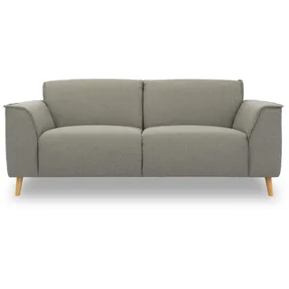 DOMO. collection Sofa Jules FK 2, 5 Sitzer, 2, 5er Couch in skandinavischer Optik, mit Federkernpolsterung, Garniur mit Holzfüßen, 193 x 90 x 81 cm (BxTxH), in Silber