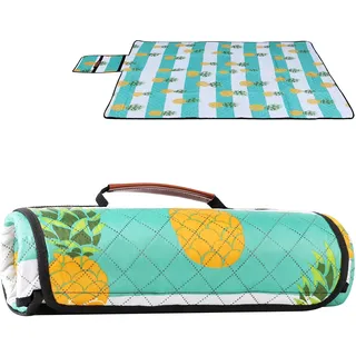 Sekey 170 x 140cm wasserdichte Picknickdecke waschbare Picknickmatte mit tragbarem Griff | Campingdecke Stranddecke für Outdoor