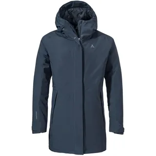 Schöffel Parka Style Froda WMS, atmungsaktiver, wasserdichter Parka mit 2-Wege-Stretch, leichte Outdoorjacke mit verstellbarer Kapuze, navy blazer, 38