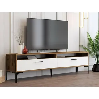 Dmora Eltanin TV-Schrank 47x35x180 cm Braun/Walnuss