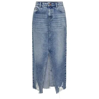 Only Emma Life Reg Long Langer Rock - Medium Blue Denim - S