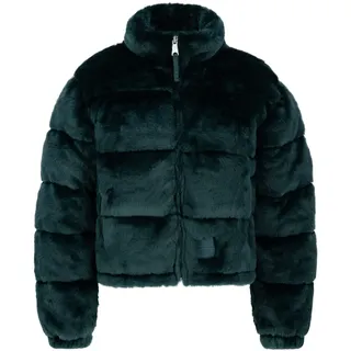 Alpha Industries "Fur Puffer W", Damen, Gr. M, grün (force grün), Obermaterial: 100% Nylon, Futter: 100% Nylon, Füllung 100% Polyester, Fellimitat: 100% Polyacryl, Jacken Bomberjacke