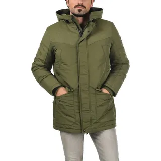 !Solid SOLID SDInko Herren Winterparka Parka Winterjacke mit Kapuze - Grün - M
