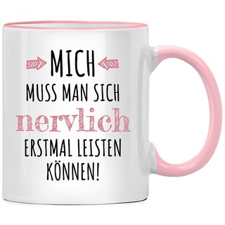 Mich muss man sich nervlich erstmal leisten können Tasse Spruch Geschenk, Abschiedsgeschenk Kollegen Jobwechsel, Tassen mit Sprüchen lustig Arbeit