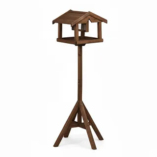 Relaxdays Vogelfutterhaus mit Ständer, , Terrasse, Wildvögel füttern, Vogelhaus, Tannenholz, Farbwahl