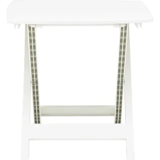 vidaXL Gartentisch Klappbar Weiß 79 x 72 x 70 cm Kunststoff - Weiß