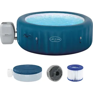 Bestway® LAY-Z-SPA® WLAN-Whirlpool Milan AirJet PlusTM Ø 196 x 71 cm, rund - Türkis