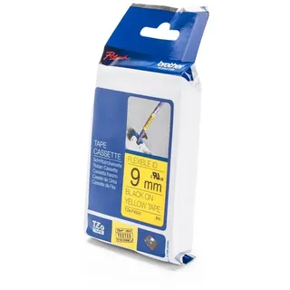 Brother TZ-FX621 9mm schwarz auf gelb