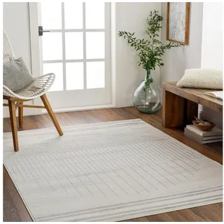 livabliss »SANTIAGO« rechteckig 10 mm Höhe Skandinavischer Teppich, Kurzflor Boho-Wohnzimmerteppich, Läufer,