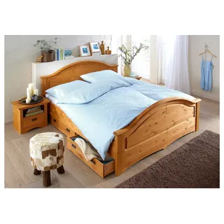 OTTO home home »Konrad, hohe Belastbarkeit! FSC® zertifiziertes Massivholz«, Breite/Belastbarkeit 180cm/220 KG, 140cm/180 KG, aus massivem Kiefernholz, FSC®-zertifiziert, INKLUSIVE Rollrost, beige