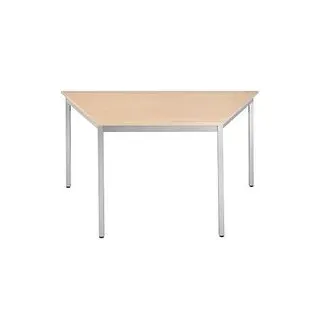 SODEMATUB Mehrzwecktisch ahorn, alu Trapezform, Vierkantrohr alu, 70,0/140,0 x 70,0 x 74,0 cm