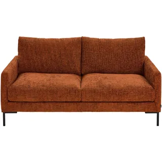 Hom`in 2,5-Sitzer , Orange , Textil , Füllung: Schaumstoff, Polyethersulfon (Pes) , 176x78x90 cm , Wohnzimmer, Sofas & Couches, Sofas, Textilsofas