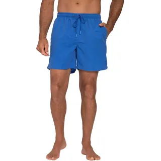 JP 1880 Herren Jay-PI Badeshorts, Beachwear, Elastikbund, Vintage Look Badehose, Starkes Blau, 4XL Größen