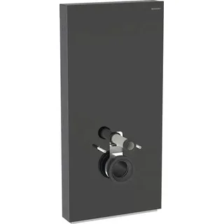 Geberit Monolith Sanitärmodul für Wand-WC, 101cm, Wasseranschluss seitlich, mit Anschlussstutzen, 131.022.SJ.6, Farbe: Glas schwarz / Aluminium schwarzchrom