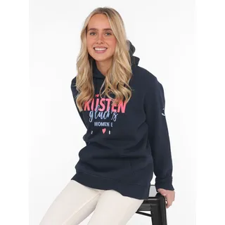 Zwillingsherz Sweatshirt, mit "Küsten-Glücks-Momente"-Stickerei und Schriftzug am Rücken Zwillingsherz navy SM (S/M)