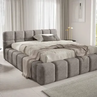 Polsterbett NUBO Premium 180x200 cm mit Bettkasten – Stoff: Perfect Harmony 04 - Beige