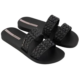 IPANEMA Damen Renda II FEM Schiebe-Sandalen, Black/Glitter Black, 38 EU