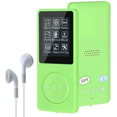 MP3-/MP4-Player, digitaler Musik-Player, Litschi-Upgrade, 8 GB, tragbarer HiFi, verlustfreier Sound, Musik-Player mit Musik/Video/Sprachaufnahme/FM-Radio/E-Book-Reader, unterstützt bis zu 64 GB (grün)