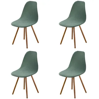 Highdi Stuhlhussen 4er Set Esszimmer Fleece Strech Esszimmerstühle Bezug Pfauenblau Bnehmbare Waschbar Antirutsch Stuhlbezug Universal Küchenstühle Husse Stuhlabdeckung Elegante für Wohnzimmer
