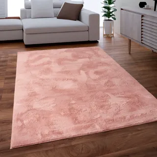 Paco Home Fellteppich »Kunstfell Soft 380« rechteckig 14 mm Höhe Langflor, Kuschelteppich - besonders weich, Uni-Farben, pink