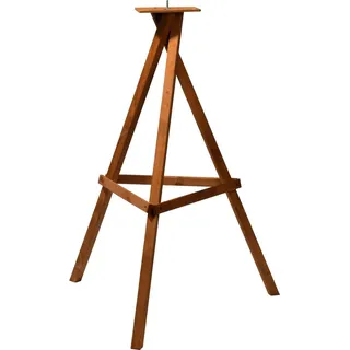 Dobar Rustikaler Vogelhaus-Ständer mit 3 Standbeinen 76 x 65 x 108 cm Braun
