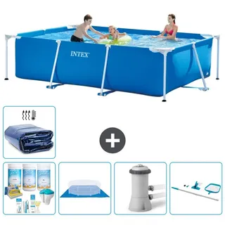 Rechteckiger Frame Pool - 300x200x75 cm - 6-teilig S20055 - Blau