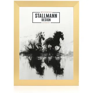 Stallmann Design Bilderrahmen 'Reno' | Größe: 40x60cm | Farbe: Gold | 40 mm starke Rahmen-Breite