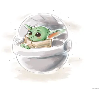 KOMAR Bild »Mandalorian The Child Sweet Color« Disney Star Wars 1 Stk. tlg. Wandbild, zur Dekoration, im Kinderzimmer | ohne Rahmen, bunt