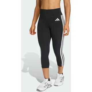 adidas Optime Essentials Workout 3-Streifen 3/4 Leggings Black/White XS