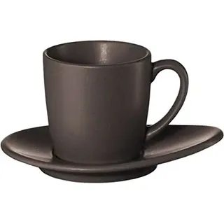 ASA Espressotasse mit Unterer, marone CUBAMARO 0,06 l 1231422  Vorteilsset beinhaltet 12 x den genannten Artikel und Geschenk + Spende