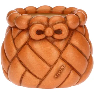 THUN, Übertopf aus Keramik, kleine Version, Linie Umarmungen, Mini-Übertopf zum Sammeln, Geschenkidee für Weihnachten, 14,6 x 14,5 x 11,2 cm